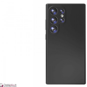 Silikoninis ploniausias dėklas - su kameros apsauga juodas (Samsung Galaxy S25 Ultra)